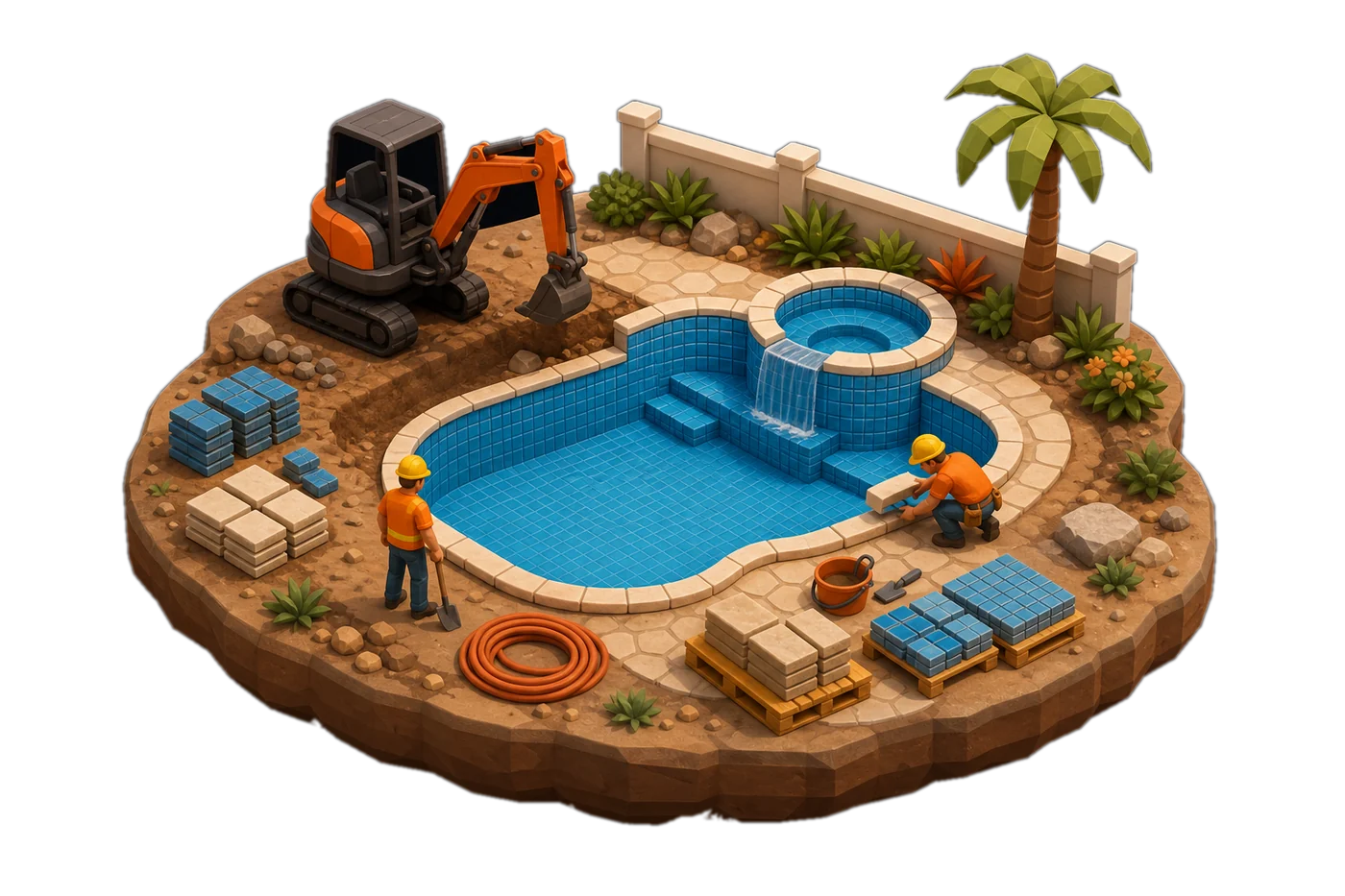 Dirt to water. — stage diagram